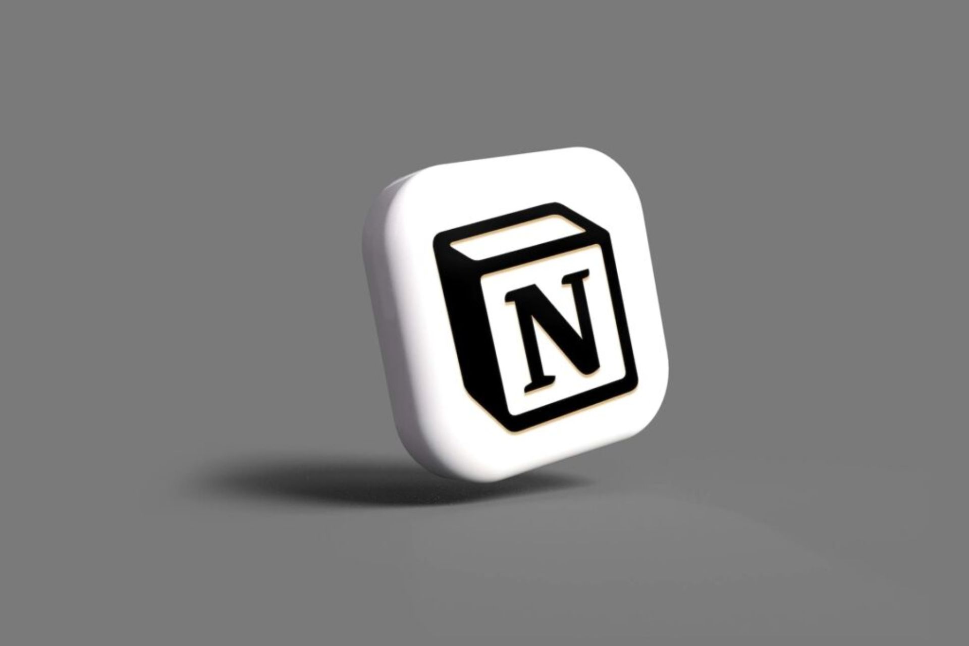 a 3D render of Notion's logo