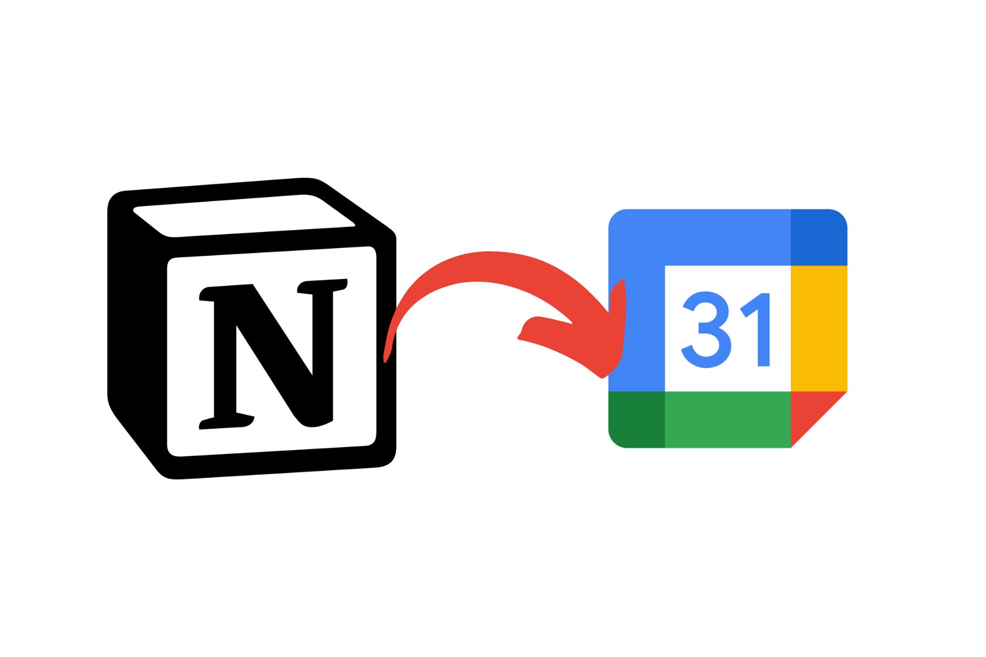 Notion and Google Calendar logos